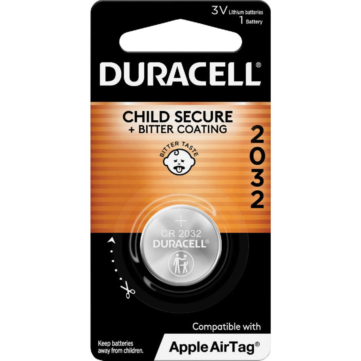 2032 Duracell Duralock CR2032 Lithium Batteries 3 Pack